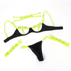 SET SUJETADOR CON COLLAR Y DETALLES PARA PIERNAS L/XL