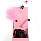 CAJA DE PLACERES PARA PAREJAS DADOS + BALA VIBRADORA + PLUMERO