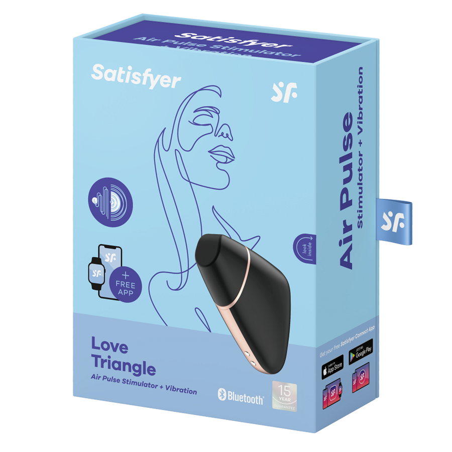 LOVE TRIANGLE ESTIMULADOR Y VIBRADOR NEGRO